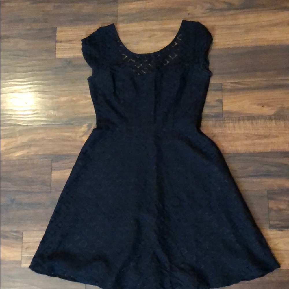 White House black market Fit and flare black dress
